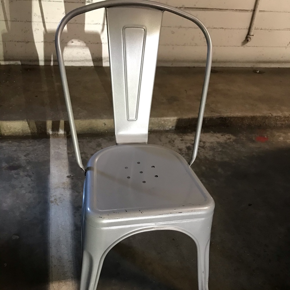 Two silver chairs, or just one if wanted.
